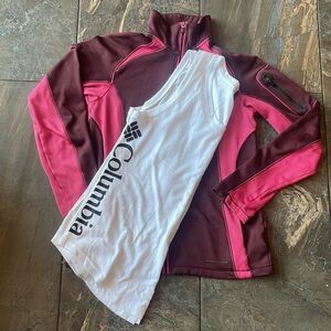 Columbia Women’s Cape Tank Top &  Columbia Titanium Omni Shade Jacket Size M